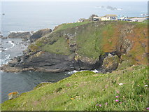 SW7011 : Polbream Cove and mainland England's most southerly point by Rod Allday