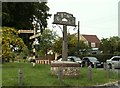 The village sign at Stisted