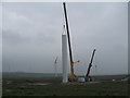 SD8218 : Turbine Tower No 17 under construction on Scout Moor by Paul Anderson