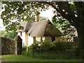 Thatched lodge on Wormsley estate