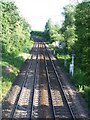 Railway line south of Dairy Lane bridge, Nursling