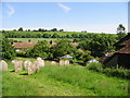 View across the Elham Valley from the churchyard