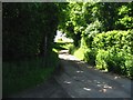 View along lane towards the A260