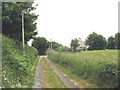 Gelliniog-ddu farm road and Fron Heulog