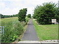 Looking N along path and cycle track towards Hawkinge