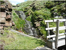 SE0510 : Waterfall on Rams Clough, Marsden by Humphrey Bolton