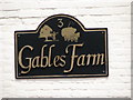 Gables Farm - farm sign