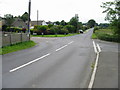 View W along Coach Road and crossroads with Pay Street