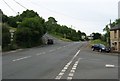 Road junction at Castell-y-rhingyll