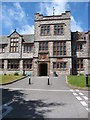 The main entrance to the Friars site of Coleg Menai FE College