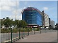 Bournemouth: Royal London House shrouded in blue