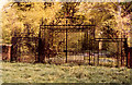 Gates on the old drive to Denton Manor