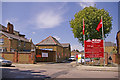 Entrance to new housing development, Selborne Road, London N14