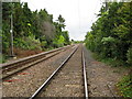 Shepreth: Railway line at Meldreth Road level crossing