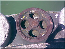 TR3864 : Remains of a Pulley at the End of the Harbour Wall by Robert Lamb