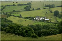 SO1648 : New House Farm from above Bryntegan by Katy Walters