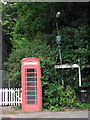 Old red telephone box