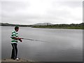 G9463 : Fishing at Lough Unshin by Kenneth  Allen