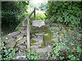 Stone stile giving access to Bagger Wood Road