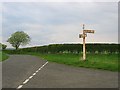 Road junction and rusting sign, Sark Hall