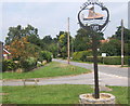 Waldringfield village sign, looking north along School Road