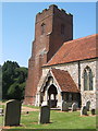 Tower and porch of All Saints Church, Hemley