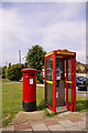 Edward VII Pillar Box and Red  Phone Box, Friern Barnet Road, London N11