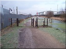 SK0000 : Towpath Barrier - Wyrley & Essington Canal by Adrian Rothery