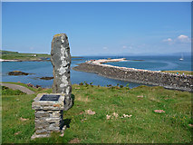 NM4883 : Eigg memorial stone by John Allan