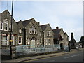 The old Shire Hall and War Memorial in Glanhwfa Road