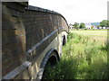 South side of the railway footbridge looking east towards the A 5025