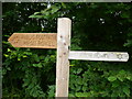 Signpost for The Ripon Rowel footpath west of Mickley