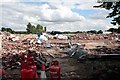 Once a factory now being demolished for house building