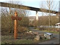 NS4672 : A totem pole in the Saltings by Lairich Rig