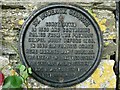 Plaque at St Budeaux Church, Plymouth.