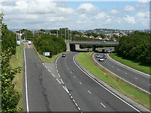 SX4559 : A38 and slip road to St Budeaux, Plymouth. by Mick Lobb