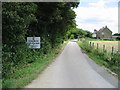 View along lane at Church Hougham