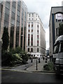 Looking up Creechurch Street towards Bevis Marks