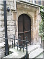 TQ3381 : Side entrance to St Andrew Undershaft by Basher Eyre