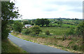 Lane and farmland west of Penuwch, Ceredigion