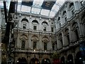 Looking up to the upper tiers of The Royal Exchange