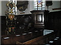 TQ3380 : Lectern and pulpit within St Margaret Pattens by Basher Eyre