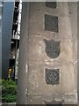 Parish boundary marks outside St Magnus-the-Martyr