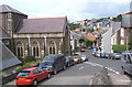 View past Holy Trinity church, Aberystwyth