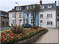 Colourful houses and flowerbeds, Aberystwyth