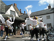SS9943 : Hankies aloft by the Yarn Market, Dunster by Basher Eyre