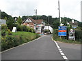 Scaffolding on building at  foot of Porlock Hill