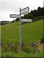 Road sign in Cwmerfyn