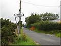 Signpost for Llwyn Prysg