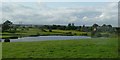 Castle Dam looking towards the small settlement of Castle Green